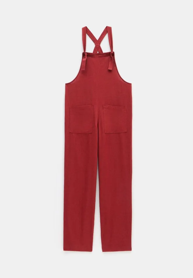 Hush Jumpsuits Women Eliza Linen Blend Dungarees Rust
