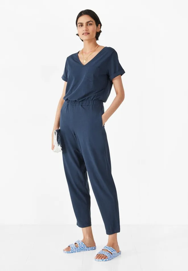 Hush Jumpsuits Women Ennis Jersey Jumpsuit Navy Blue Hush Jumpsuits Women Ennis Jersey Jumpsuit Navy Blue