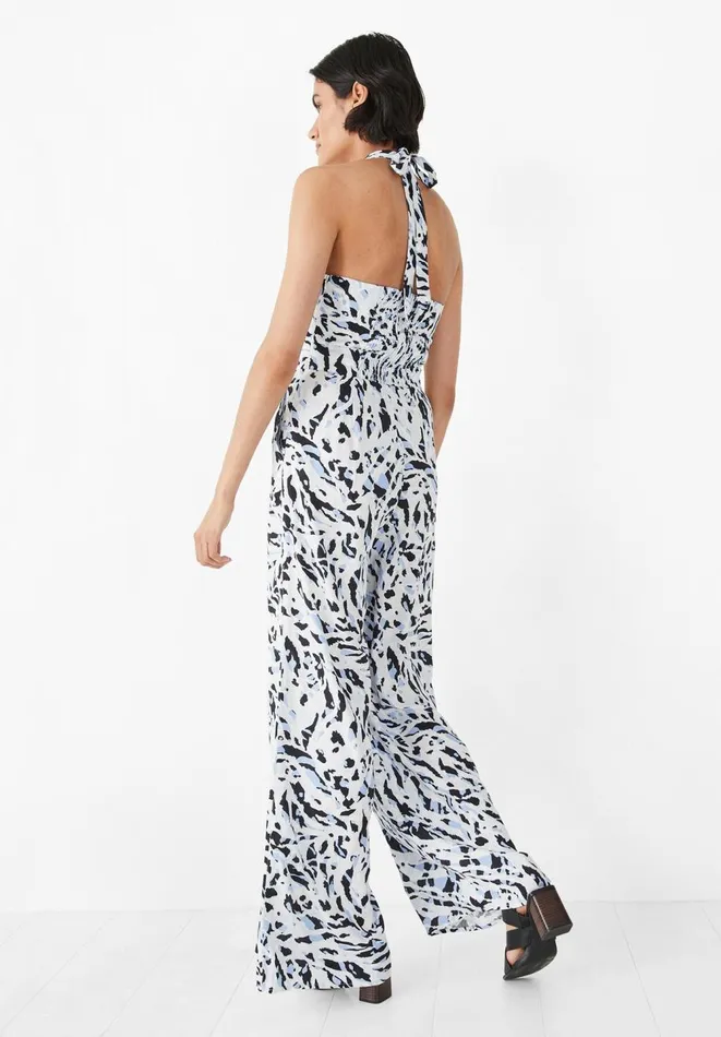 Hush Jumpsuits Women Lorne Halterneck Jumpsuit Zebra Ecru Multi