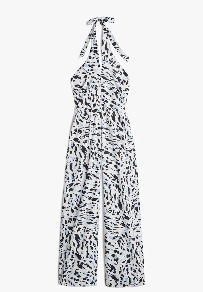 Hush Jumpsuits Women Lorne Halterneck Jumpsuit Zebra Ecru Multi