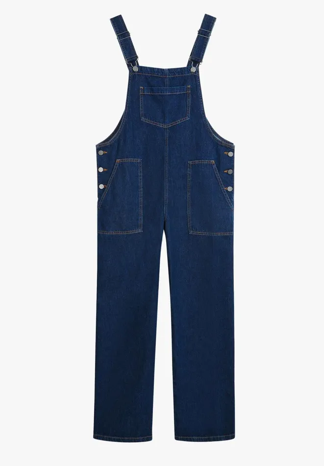 Hush Jumpsuits Women Niamh Wide Leg Dungarees Blue Denim