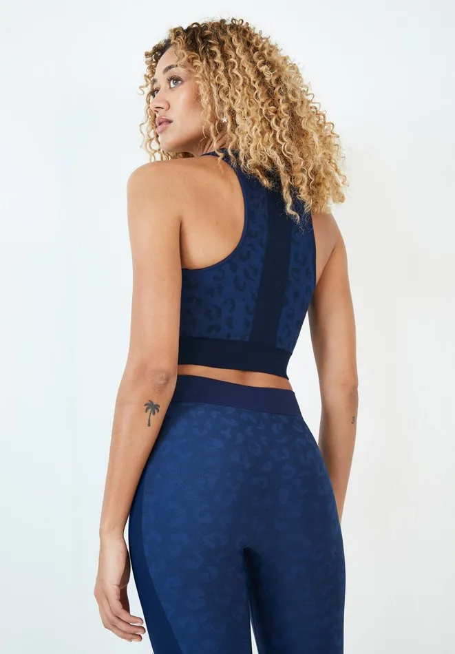 Hush Pyjamas and Nightwear Women Lottie Seamless Sports Bra Deep Navy Blue