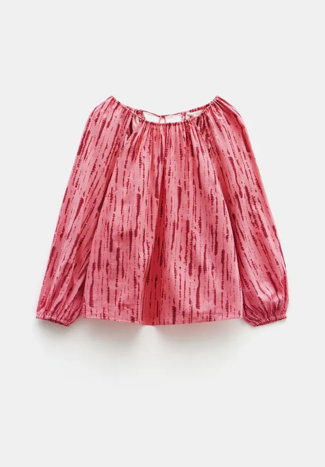Hush Shirts and Blouses Women Ariella Cut Out Detail Blouse Striped Tie Dye Pink