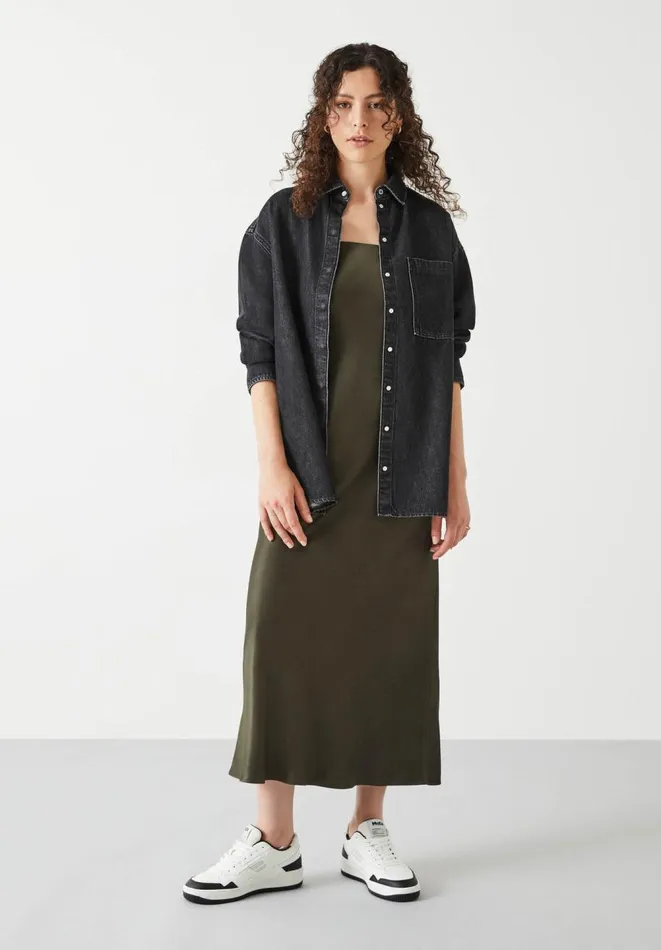 Hush Shirts and Blouses Women Deanna Washed Black Denim Overshirt Washed Black