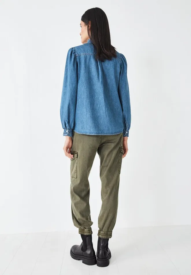 Hush Shirts and Blouses Women Joyce Denim Shirt Mid Authentic Blue