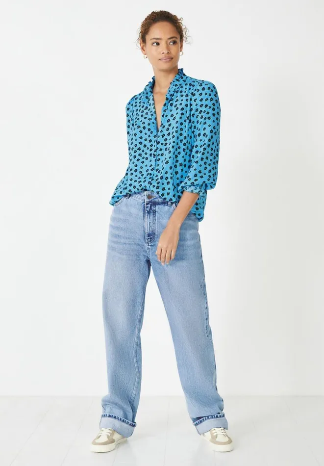 Hush Shirts and Blouses Women Lyana Blouse Little Flowers Light Blue
