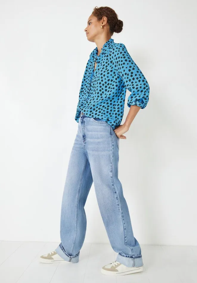 Hush Shirts and Blouses Women Lyana Blouse Little Flowers Light Blue