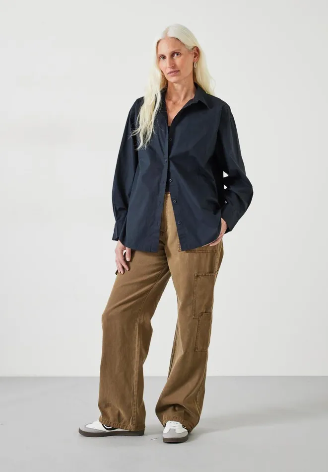 Hush Shirts and Blouses Women Pia Oversized Cotton Shirt Black