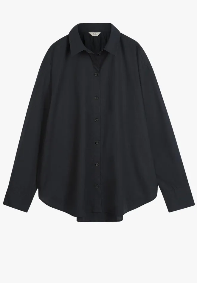 Hush Shirts and Blouses Women Pia Oversized Cotton Shirt Black