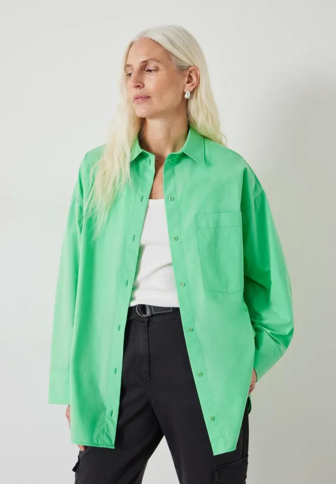 Hush Shirts and Blouses Women Quinn Cotton Cuff Shirt Spring Green