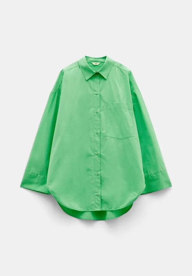Hush Shirts and Blouses Women Quinn Cotton Cuff Shirt Spring Green