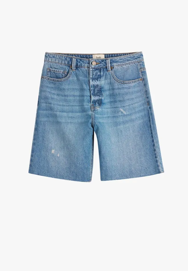 Hush Shorts Women Lloyd Long Boyfriend Short Mid Authentic Wash