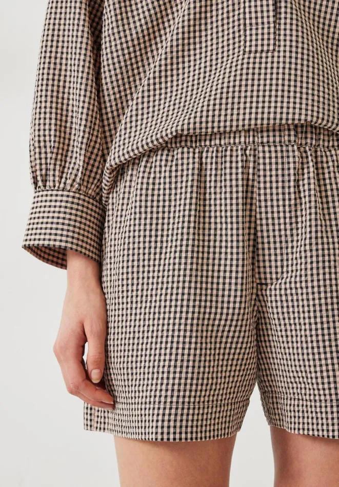 Hush Shorts Women Margot Cotton Crinkle Gingham Boxer Shorts Black Blush Gingham Hush Shorts Women Margot Cotton Crinkle Gingham Boxer Shorts Black Blush Gingham