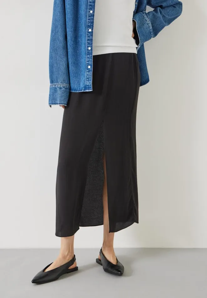 Hush Skirts Women Anya Split Maxi Skirt Black Hush Skirts Women Anya Split Maxi Skirt Black
