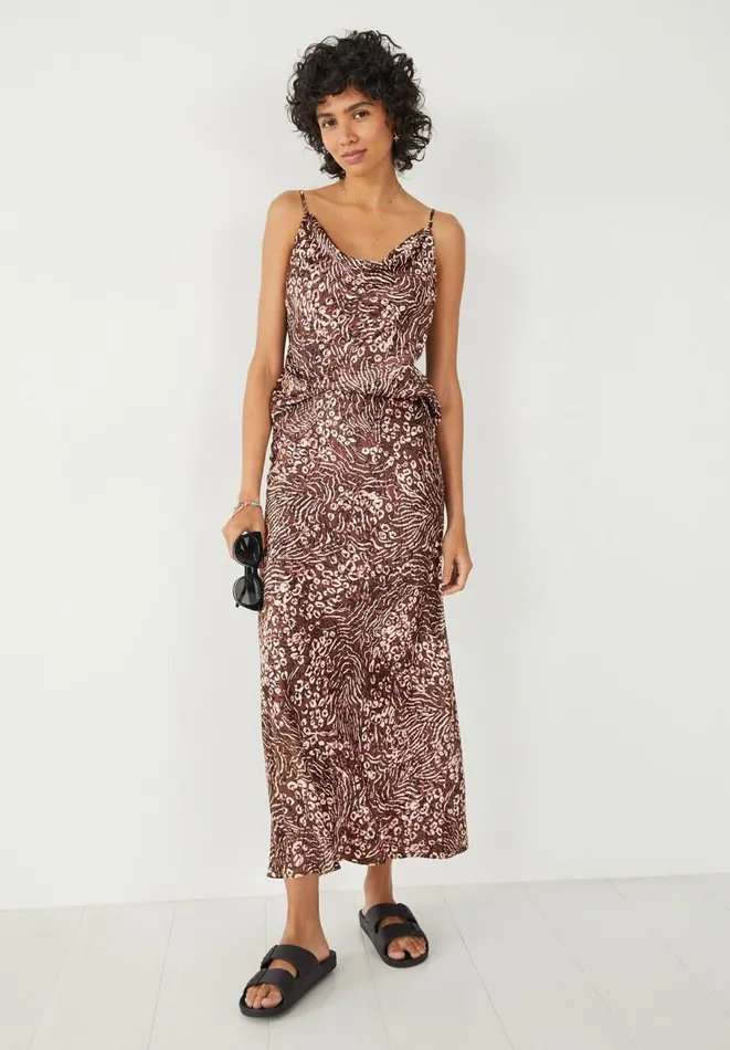 Hush Skirts Women Simone Slinky Midi Skirt Safari Animal Brown Hush Skirts Women Simone Slinky Midi Skirt Safari Animal Brown