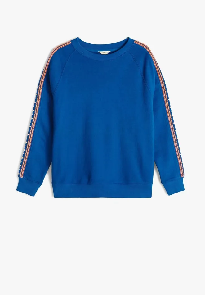 Hush Sweatshirts and Hoodies Women Caley Side Trim Sweatshirt Bright Blue Hush Sweatshirts and Hoodies Women Caley Side Trim Sweatshirt Bright Blue