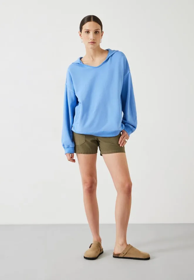 Hush Sweatshirts and Hoodies Women Jude Oversized Open Neck Hoodie Periwinkle Blue Hush Sweatshirts and Hoodies Women Jude Oversized Open Neck Hoodie Periwinkle Blue
