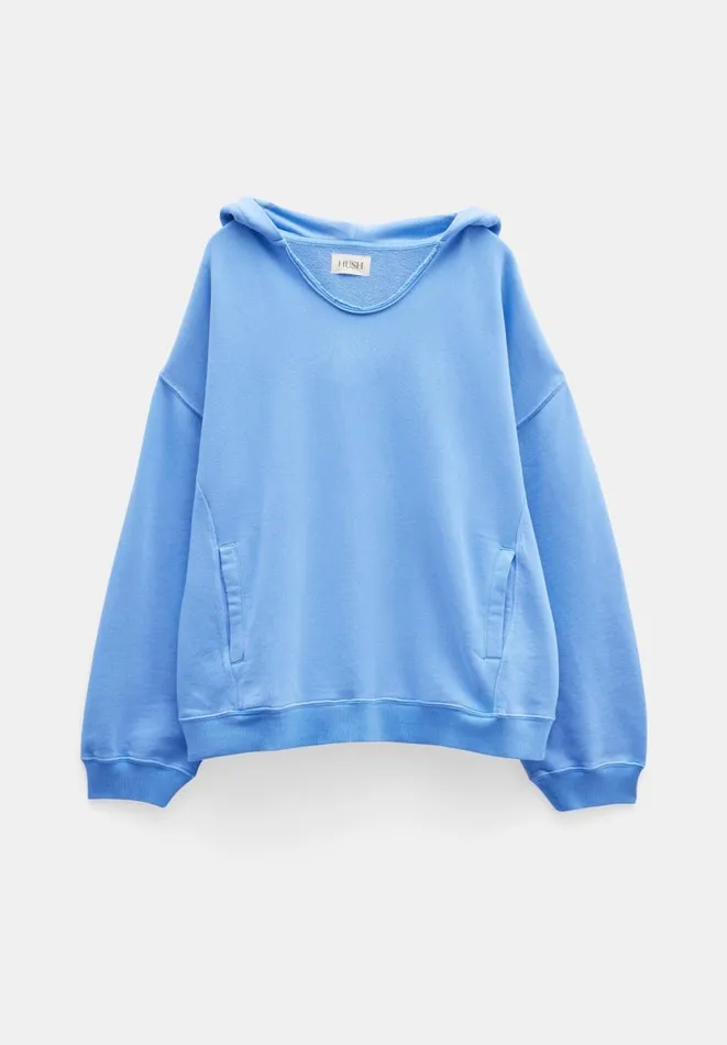 Hush Sweatshirts and Hoodies Women Jude Oversized Open Neck Hoodie Periwinkle Blue Hush Sweatshirts and Hoodies Women Jude Oversized Open Neck Hoodie Periwinkle Blue