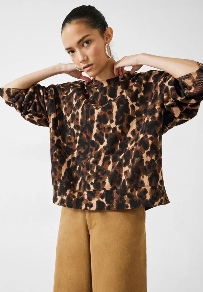 Hush Sweatshirts and Hoodies Women Leanne Leopard Sweatshirt Leopard