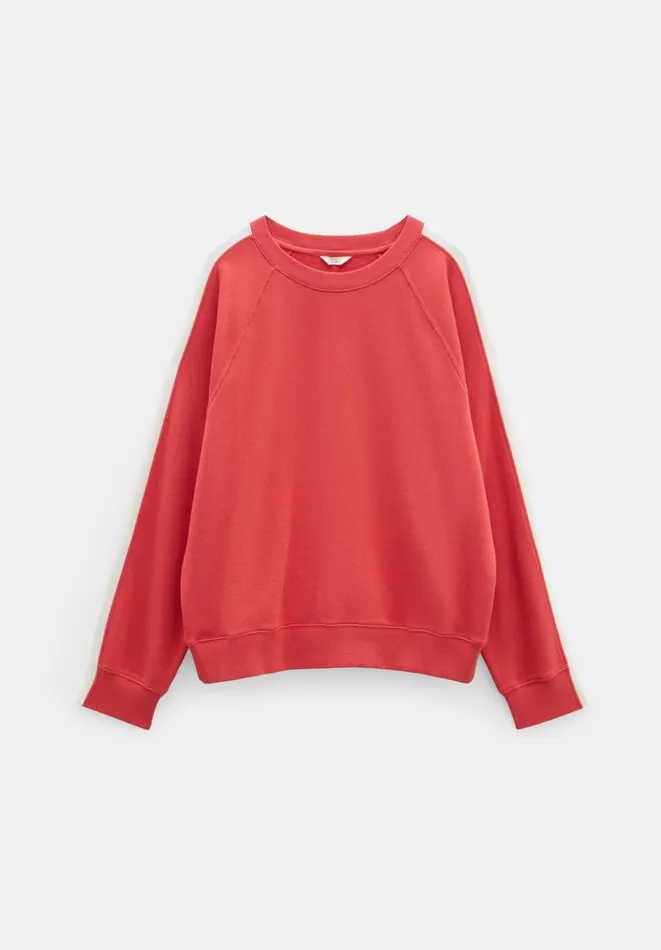 Hush Sweatshirts and Hoodies Women Maisie Cotton Striped Sweatshirt Poppy Red Hush Sweatshirts and Hoodies Women Maisie Cotton Striped Sweatshirt Poppy Red