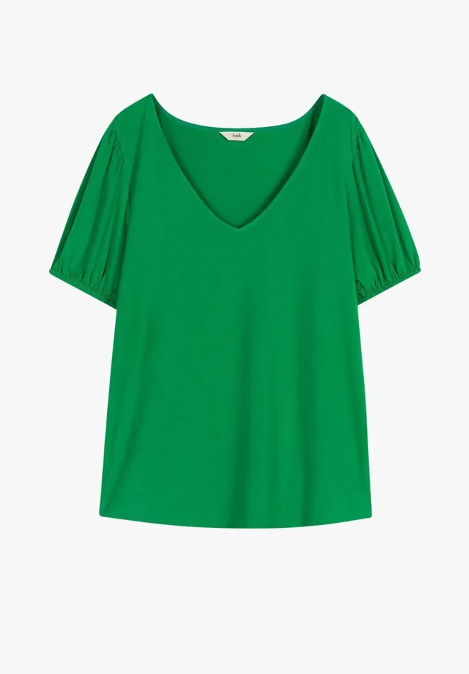 Hush Tops and Tshirts Women Ally Puff Sleeve Jersey Top Bright Green