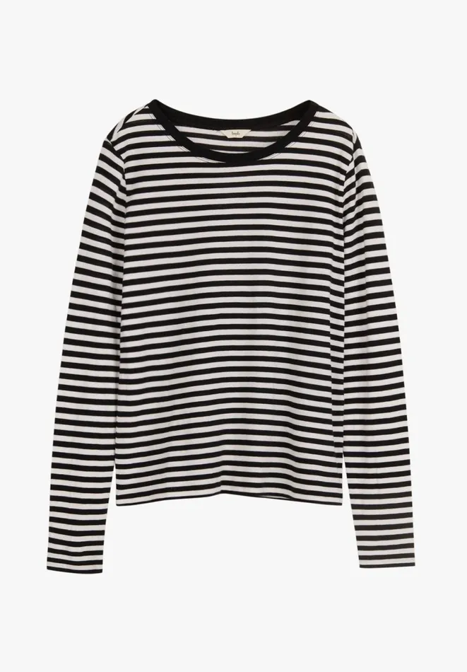 Hush Tops and Tshirts Women Anna Stripe Jersey Top Whiteblack