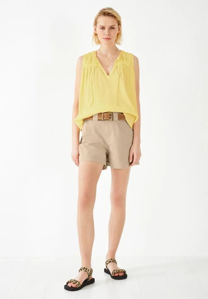 Hush Tops and Tshirts Women Clovia Top Pale Yellow