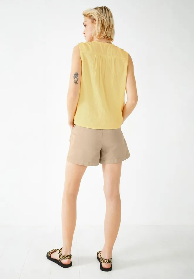 Hush Tops and Tshirts Women Clovia Top Pale Yellow