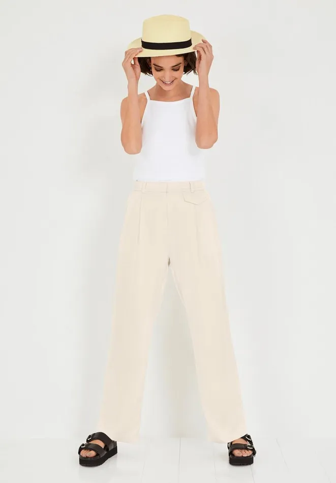 Hush Tops and Tshirts Women Como Ribbed Vest Top White