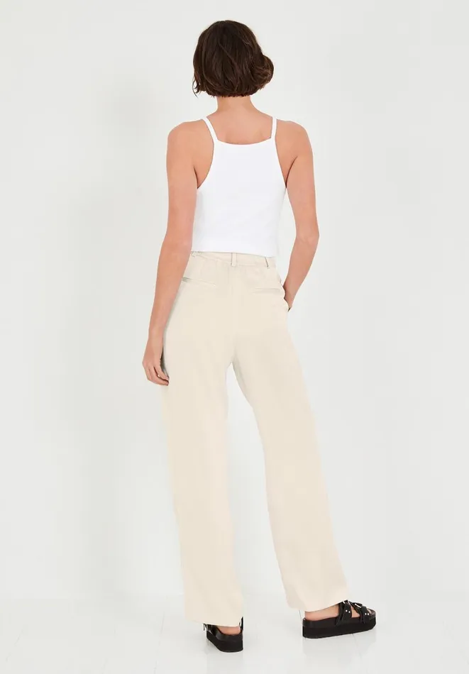 Hush Tops and Tshirts Women Como Ribbed Vest Top White Hush Tops and Tshirts Women Como Ribbed Vest Top White