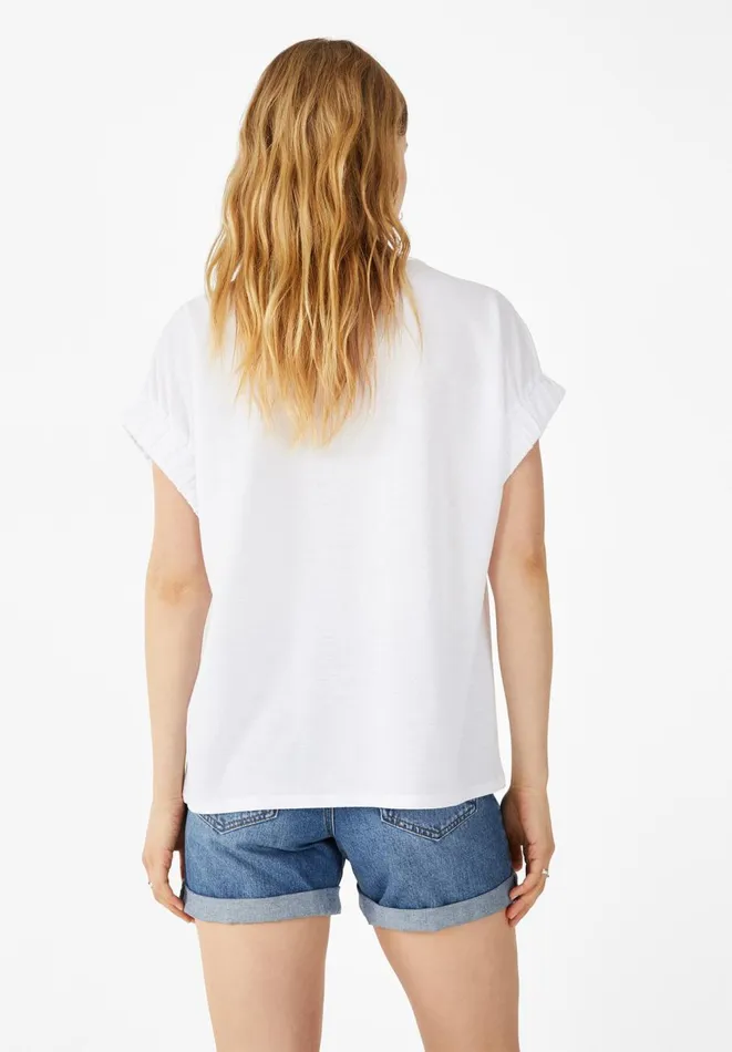 Hush Tops and Tshirts Women Eimear Cuff Top White Hush Tops and Tshirts Women Eimear Cuff Top White