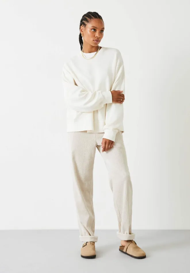 Hush Tops and Tshirts Women Grainne Open Back Sweatshirt Ecru