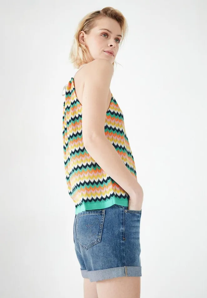 Hush Tops and Tshirts Women Nora Halterneck Knitted Vest Ecrumulti