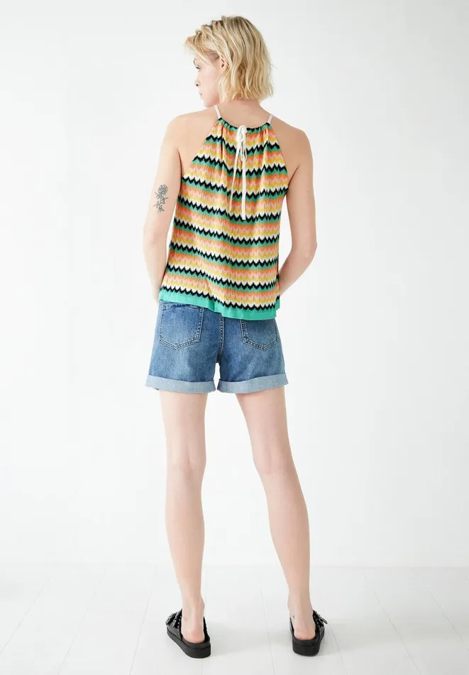 Hush Tops and Tshirts Women Nora Halterneck Knitted Vest Ecrumulti