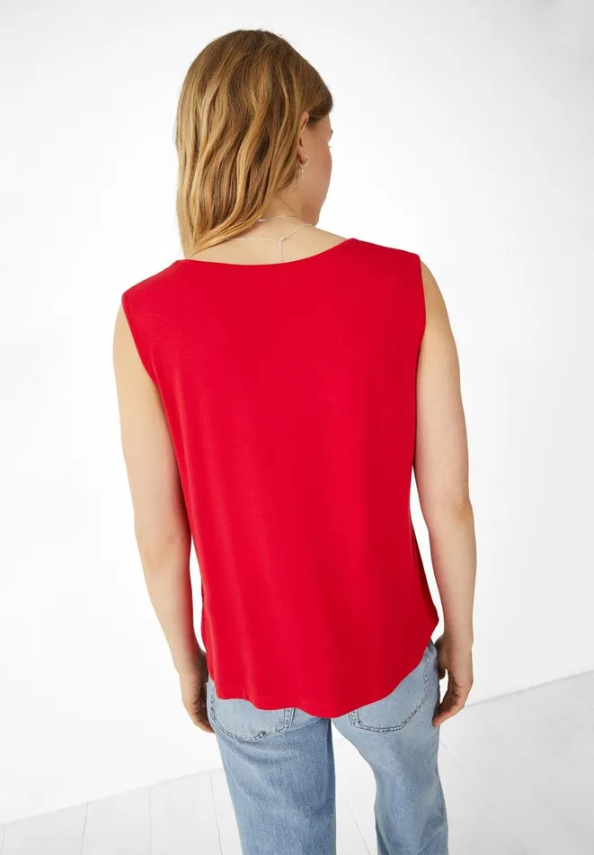 Hush Tops and Tshirts Women Quinn Twist Tank Top Poppy Red Hush Tops and Tshirts Women Quinn Twist Tank Top Poppy Red