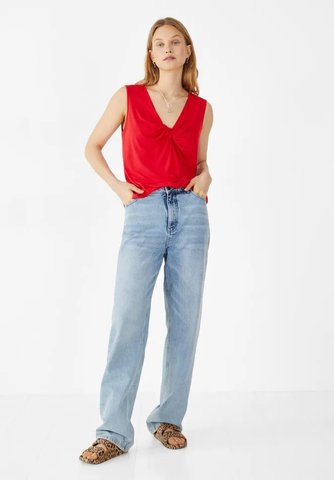 Hush Tops and Tshirts Women Quinn Twist Tank Top Poppy Red Hush Tops and Tshirts Women Quinn Twist Tank Top Poppy Red
