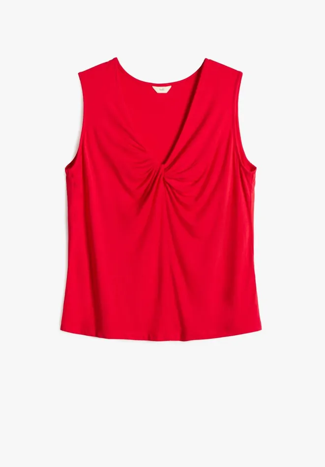 Hush Tops and Tshirts Women Quinn Twist Tank Top Poppy Red Hush Tops and Tshirts Women Quinn Twist Tank Top Poppy Red