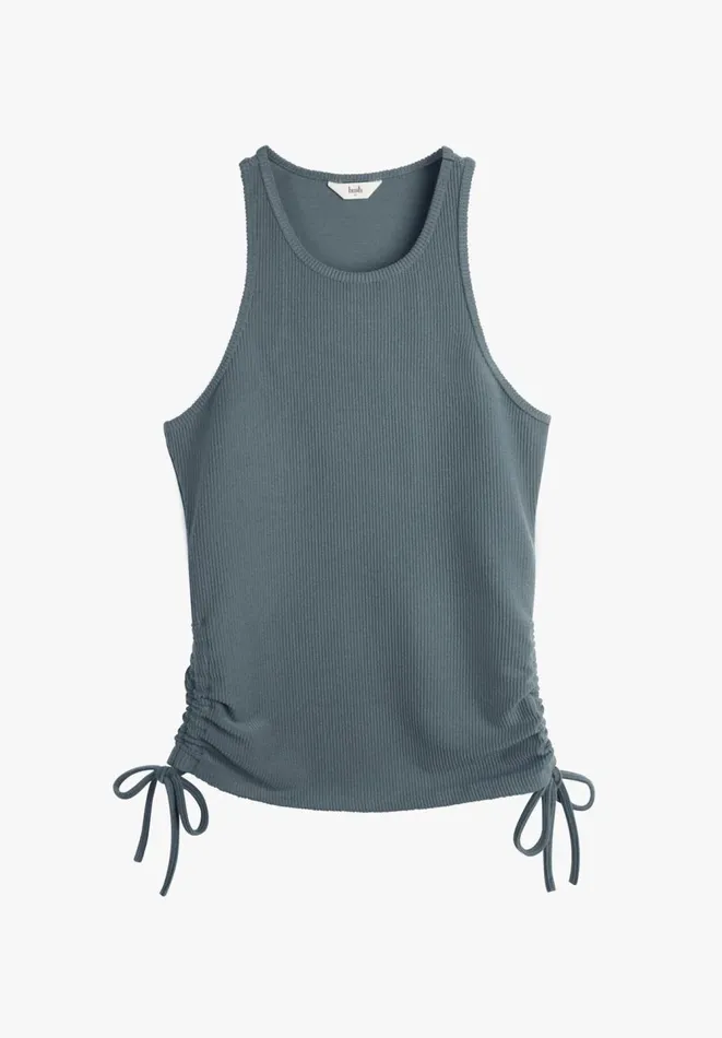 Hush Tops and Tshirts Women Taisie Ruched Tank Top Washed Black Hush Tops and Tshirts Women Taisie Ruched Tank Top Washed Black