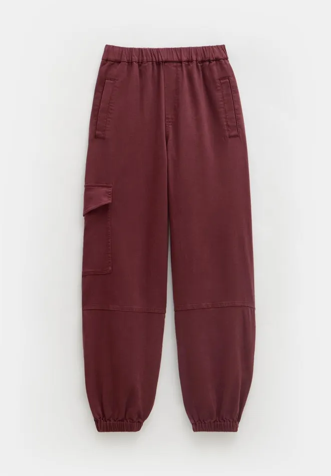 Hush Trousers Women Ava Washed Cargo Trousers Burgundy Hush Trousers Women Ava Washed Cargo Trousers Burgundy