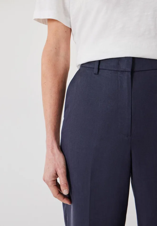 Hush Trousers Women Frances Flat Front Trousers Dark Navy Hush Trousers Women Frances Flat Front Trousers Dark Navy