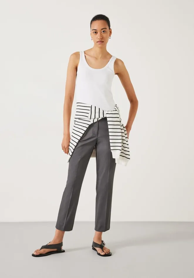 Hush Trousers Women Hayes Chino Trousers Charcoal