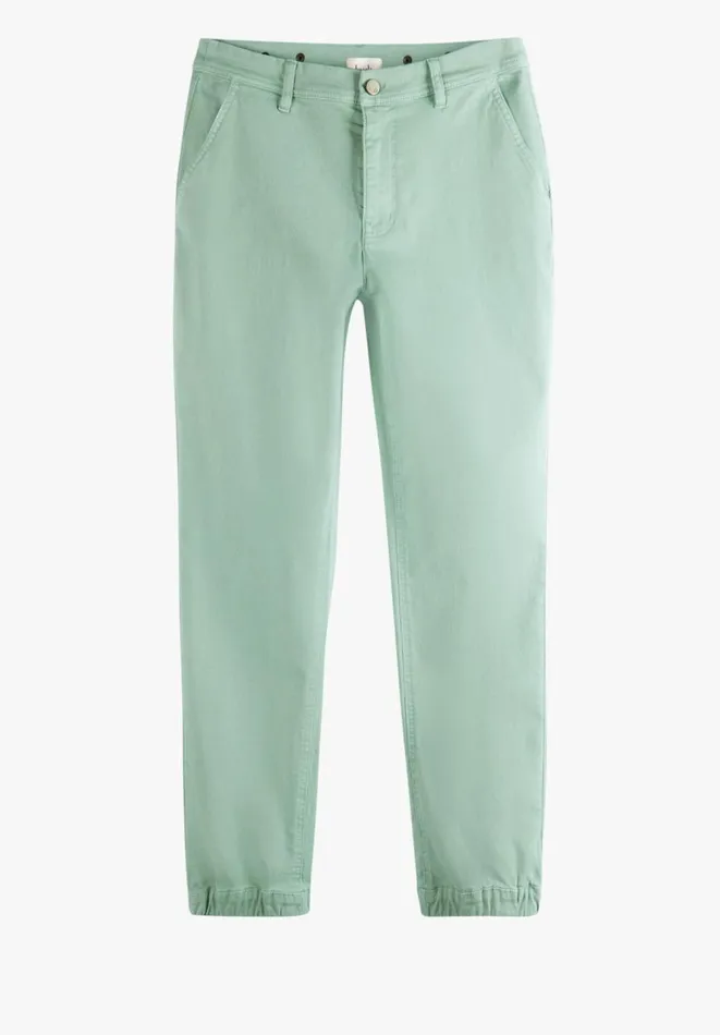 Hush Trousers Women StretchCotton Cuffed Chinos Grey Green Hush Trousers Women StretchCotton Cuffed Chinos Grey Green