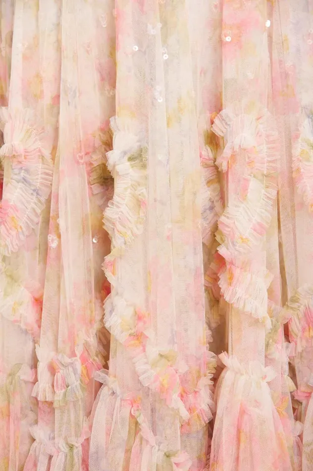 Immortal Rose OffShoulder Ankle Gown Multi Women Needle and Thread Dresses