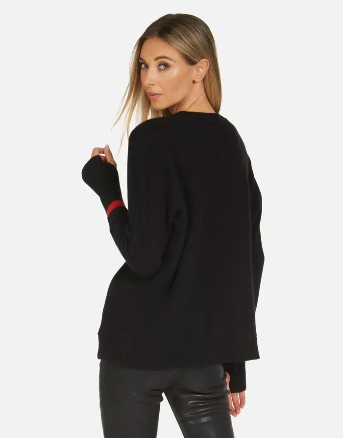Inez Chain Evil Eye Black Tomato Women039s Lauren Moshi Sweaters and Knits