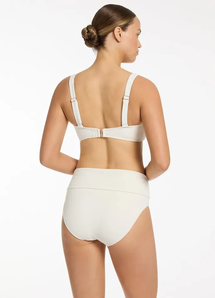 Isla Rib EF Tank Bikini Top Cream Women JETS Australia Fuller Cup Bikini Tops