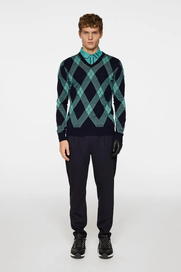 JLindeberg Knitwear Men Billy V Neck Knit