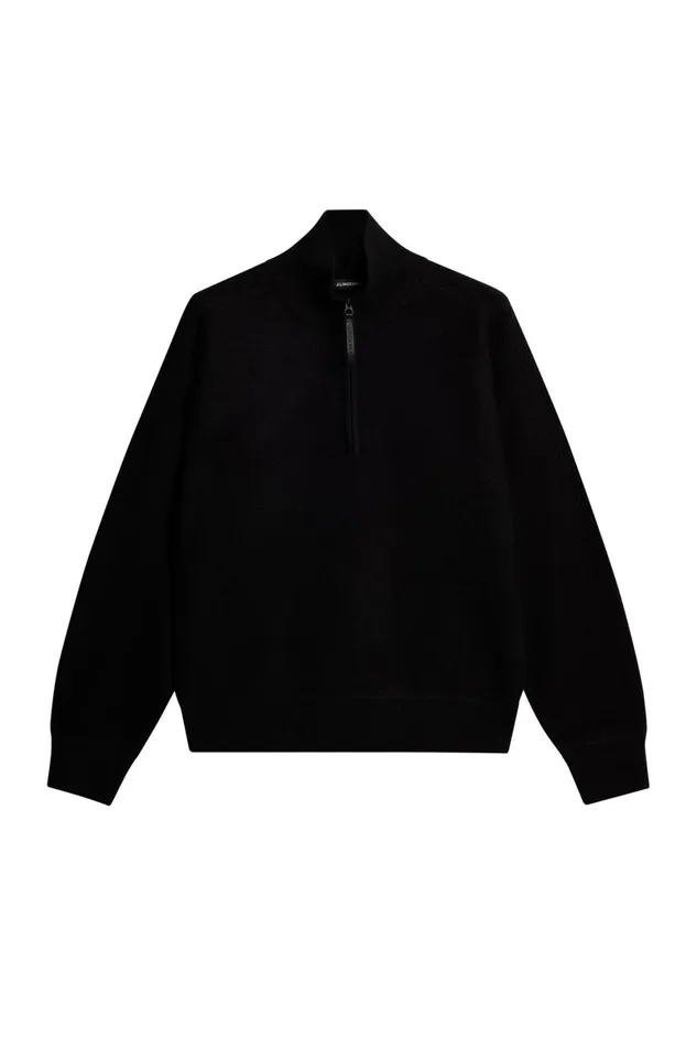 JLindeberg Knitwear Men Bon Boiled Wool Quarter Zip