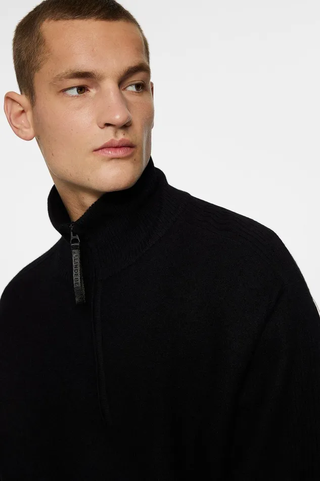 JLindeberg Knitwear Men Bon Boiled Wool Quarter Zip