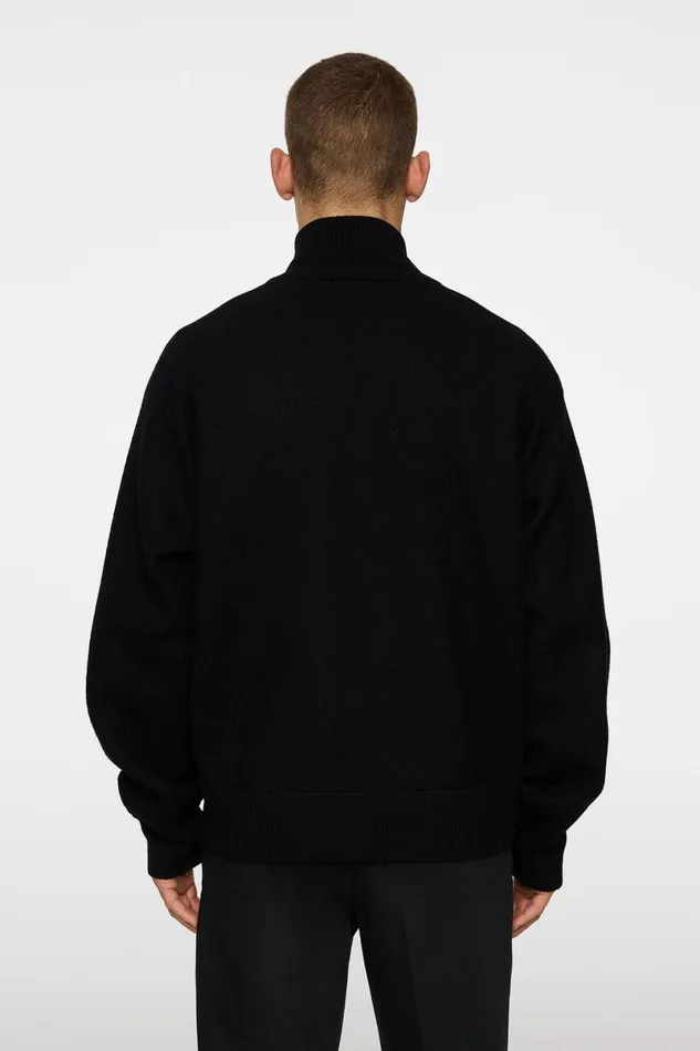 JLindeberg Knitwear Men Bon Boiled Wool Quarter Zip