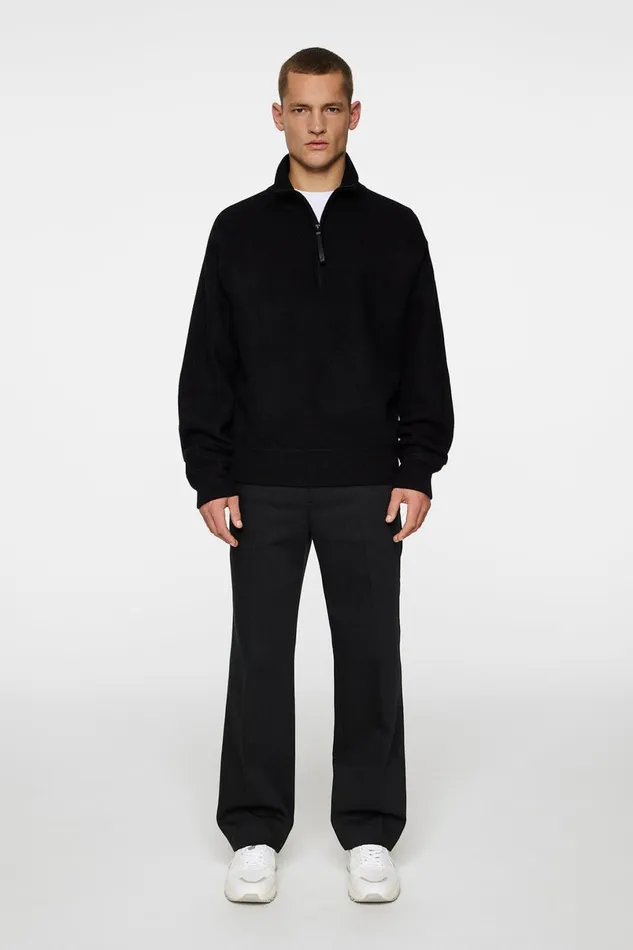 JLindeberg Knitwear Men Bon Boiled Wool Quarter Zip